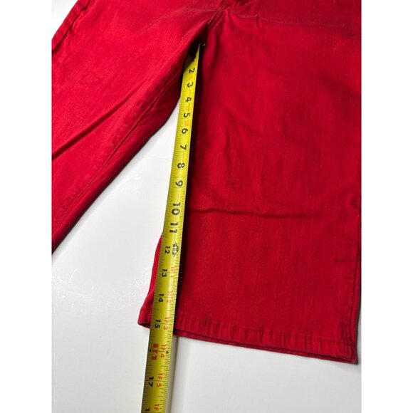5ive Womens Red Capri Pants Size 16 Cotton-Polyester Blend - Picture 7 of 8